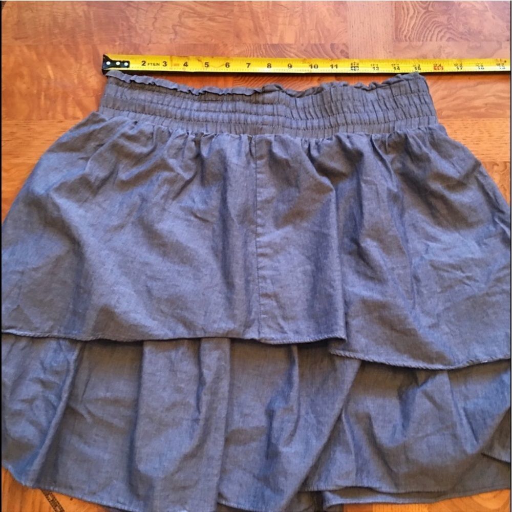 ADORABLE FUN Blue Two Ruffle Skirt - Picture 6 of 17